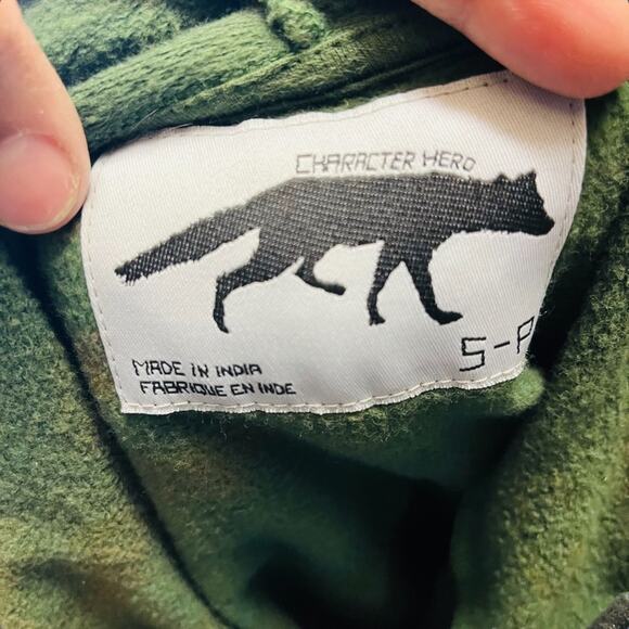 Character Hero Hoodie Men's Small Fair Isle Native African Print Sweatshirt - Picture 4 of 4